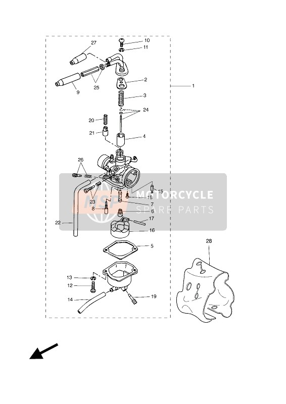 Yamaha EW50 2004 Carburatore per un 2004 Yamaha EW50